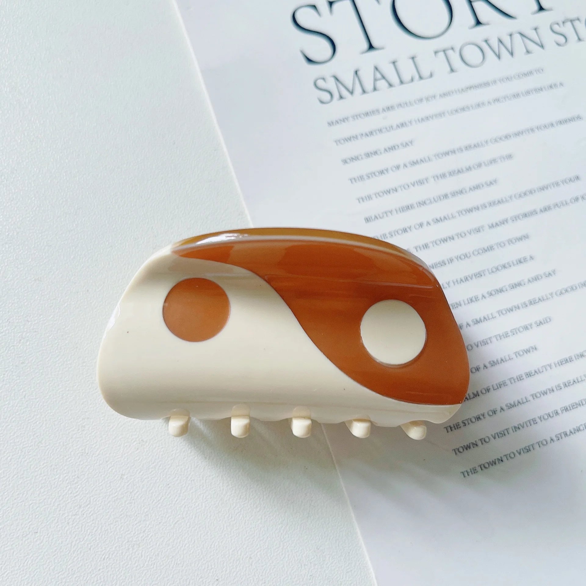 New Design Retro National Style Headdress Tai Chi Gossip Catch Yin Yang Geometric Hair Clip Claw For Women Headwear Accessorie