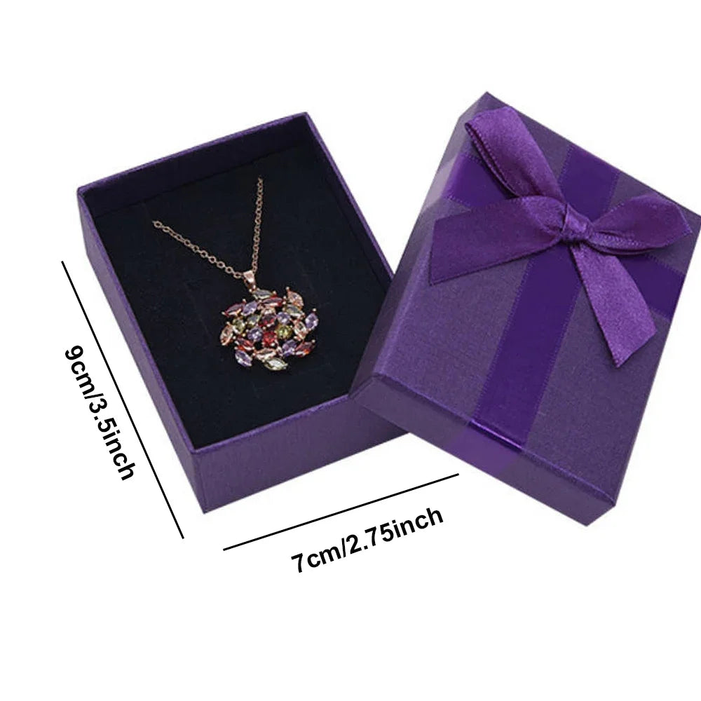 1Pc Thick Kraft Paper Drawer Jewelry Box With Sponge Greet Card for Necklace Bracelet Ring Gift Box Jewelry Packaging Box Joyero