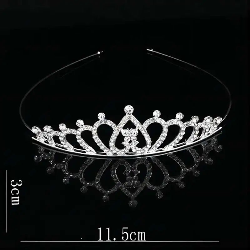 Women's Hair Crown Bridal Wedding Tiara Hair Ornament Girls Rhinestone Crystal Tiara Fashion Alloy Hair Jewelry Gift