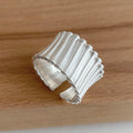 925 Sterling Silver Rings for Women Couple Minimalist Handmade Simple Wide Interware Ring Party Jewelry Gift Prevent Allergy