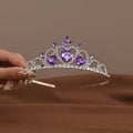 Elegant Princess Bride Crystal Crowns Wedding Rhinestone Tiaras Prom Headpiece Children Hair Accessories Jewelry Decoration