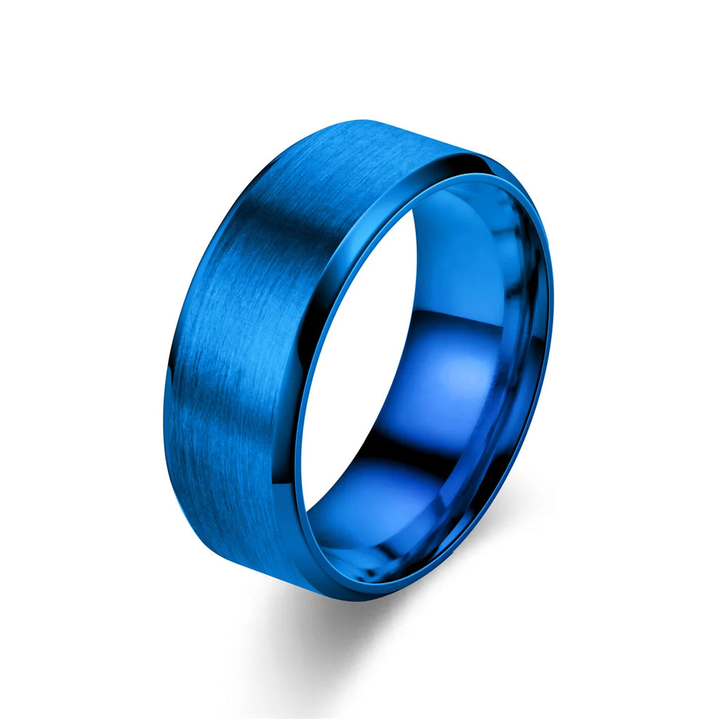 Classic Matte Finish Stainless Steel Ring Unisex Adjustable Band Jewelry Accessory for Men And Women Size 6 to 13