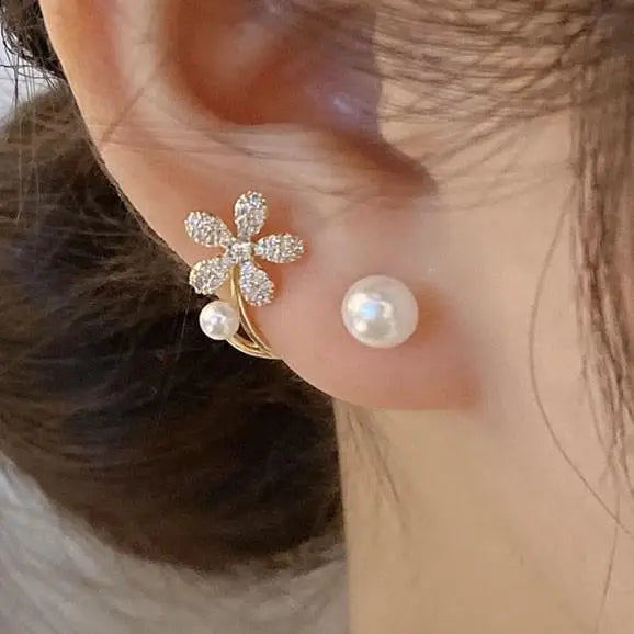 Green Crystal Butterfly Earrings