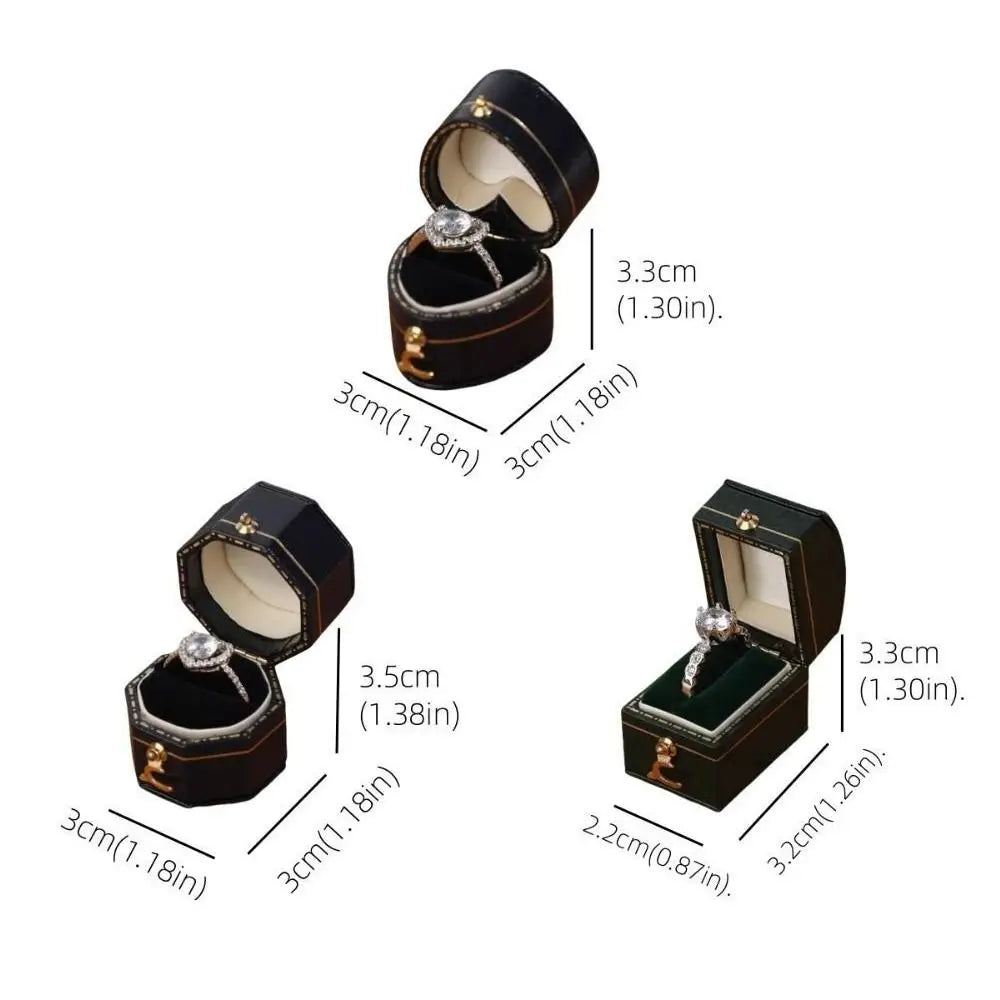 Storage Organizer Octagonal Earrings Ring Box Square Heart Shaped Jewelry Display Case High-quality Jewelry Case Wedding