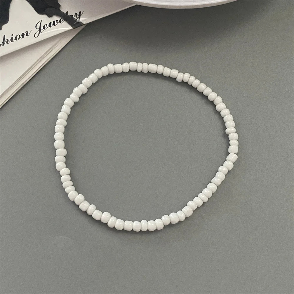 1 PC Starfish Anklet Rice Beads Handmade White Color Foot Bracelet Jewelry Gift for Friend Summer Gift Foot Bracelet