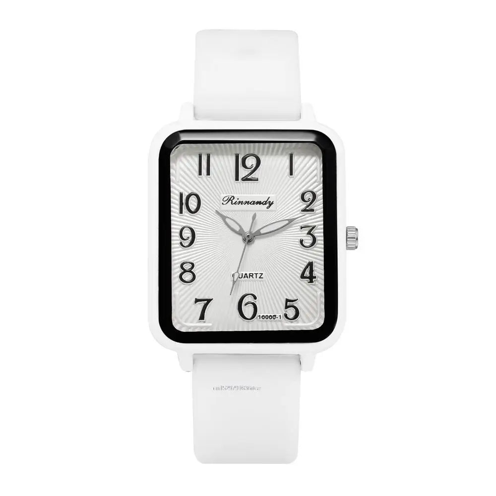 Fashion Lady Hot Sales Brands Watches Leisure Rectangle Digital Simple Women Quartz Watch Sports Silicone Strap Ladies Clock