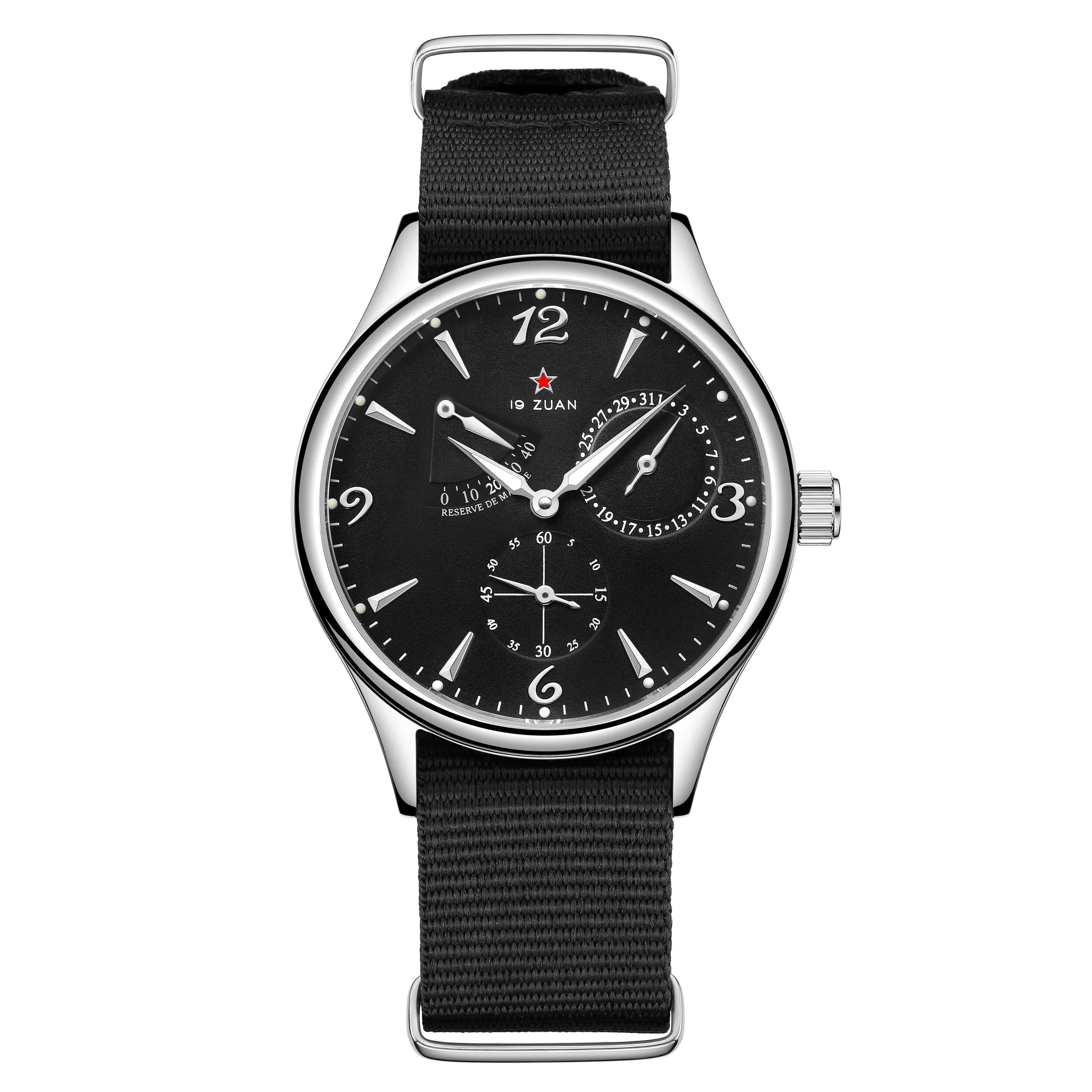 New 1963 40mm Mens Pilot Automatic Mechanical Watch Seagull ST17 Sapphire Crystal Waterproof Retro Style