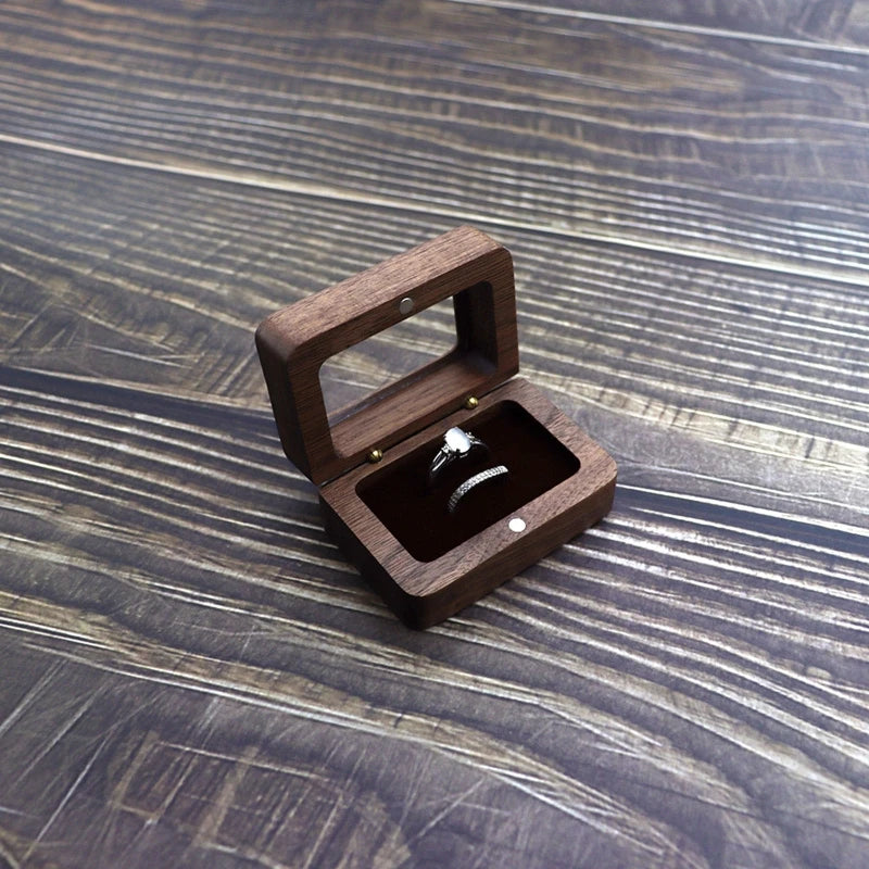Wood Ring Box Jewelry Boxes and Organizers for Engagement, Proposal, Wedding Gift for Special Occasions
