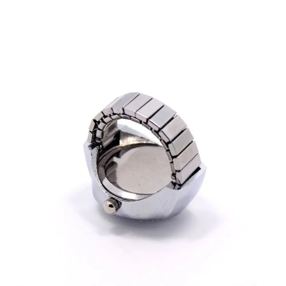 New Jewelry Clock Fashion Round Quartz Finger Rings Elastic Stretchy Rings Ring Watch Digital Watch