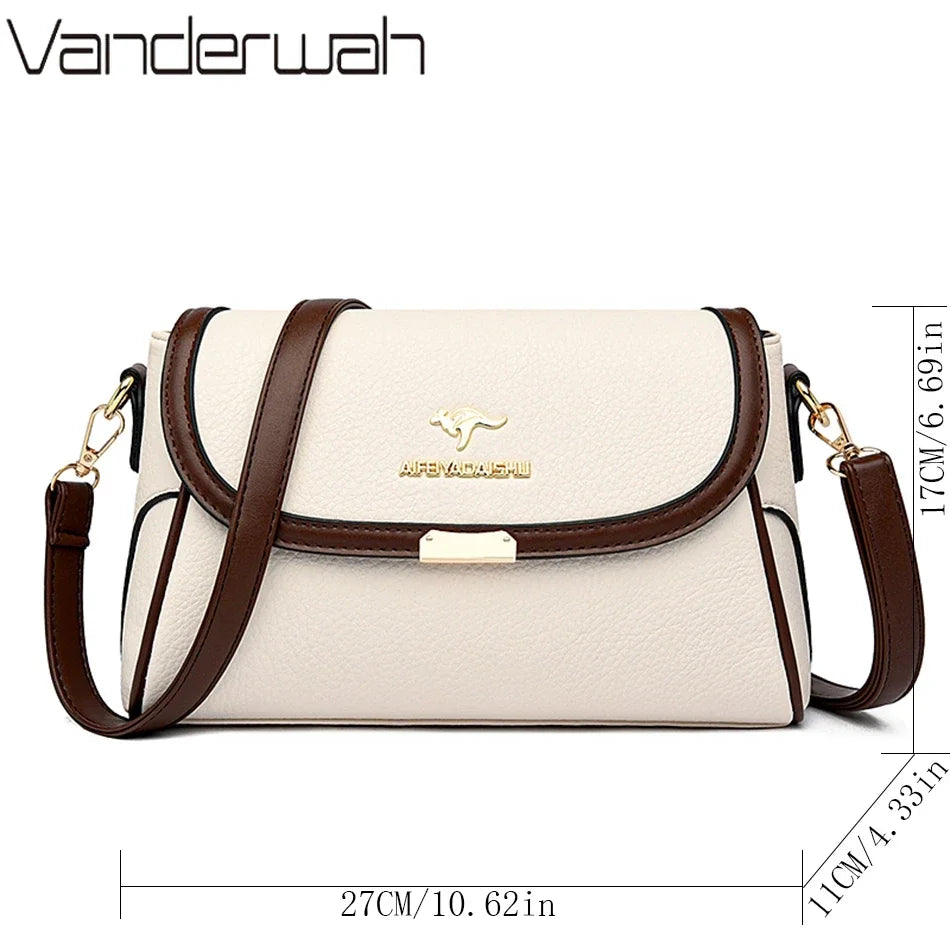 Solid Color Top Quality Leather Small Shoulder Bagsfor Women 2026 Hot Messenger Bags with StrapDesigner Crossbody Bag Sac AMain