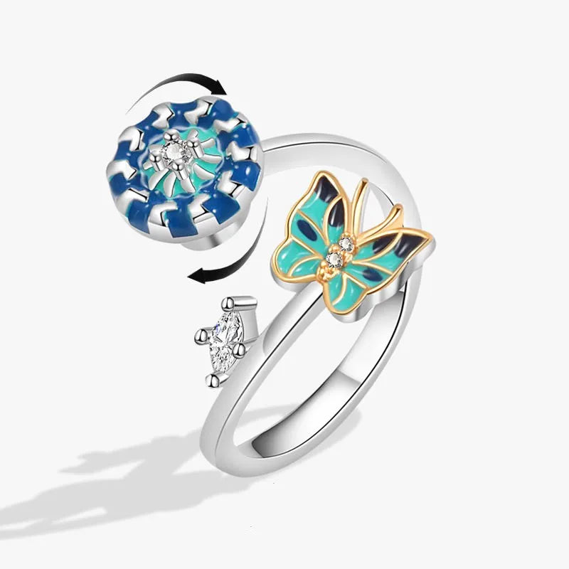 2025 New Rotating Anxiety Knuckle Ring For Women Adjustable And Stackable Open Couple Rings Party Jewelry Gifts Anillo