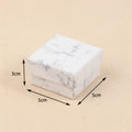 1Pcs Square White Marble Color Cardboard Jewelry Box Necklace Bracelet Earrings Ring Display Gift Box Sponge Protection