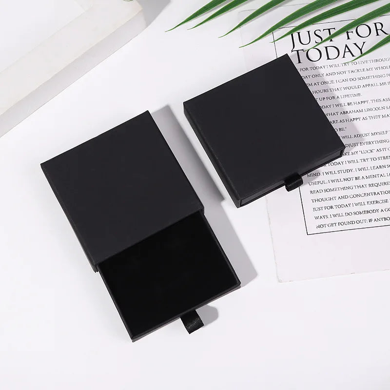 Thick Kraft Paper Drawer Jewelry Box Necklace Bracelet Jewelry Display Case Gift Packaging Boxes Cardboard Jewelry Storage