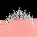 Black Crowns For Women Baroque Rhinestone Crown Tiara Halloween Hair Jewelry Accessories Party Headpieces Gift for Friend