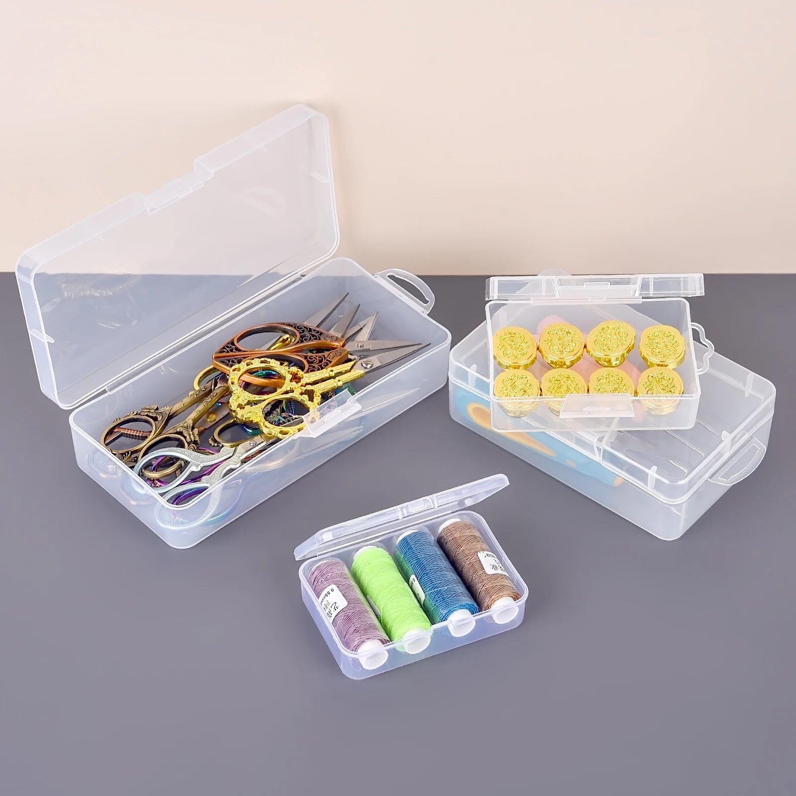 Small Rectangular Plastic Box Storage Boxes Polypropylene PP Parts Transparent Box Sample Packaging Box Jewelry Storage Case