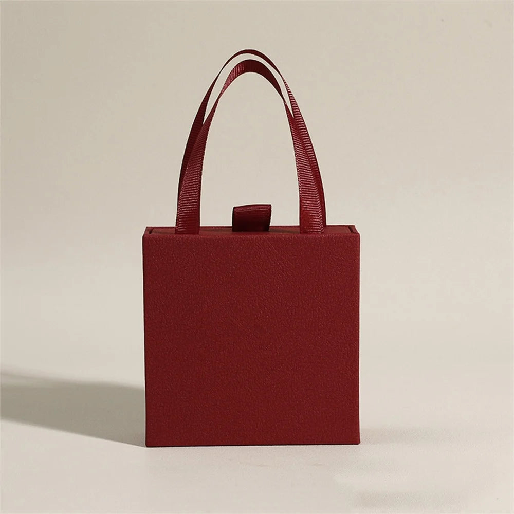 Handheld Jewelry Box Paper Pull-Out Drawer Jewelry Case Travel  Portable Ring Earrings Necklace Gifts Packageing Storage Boxes