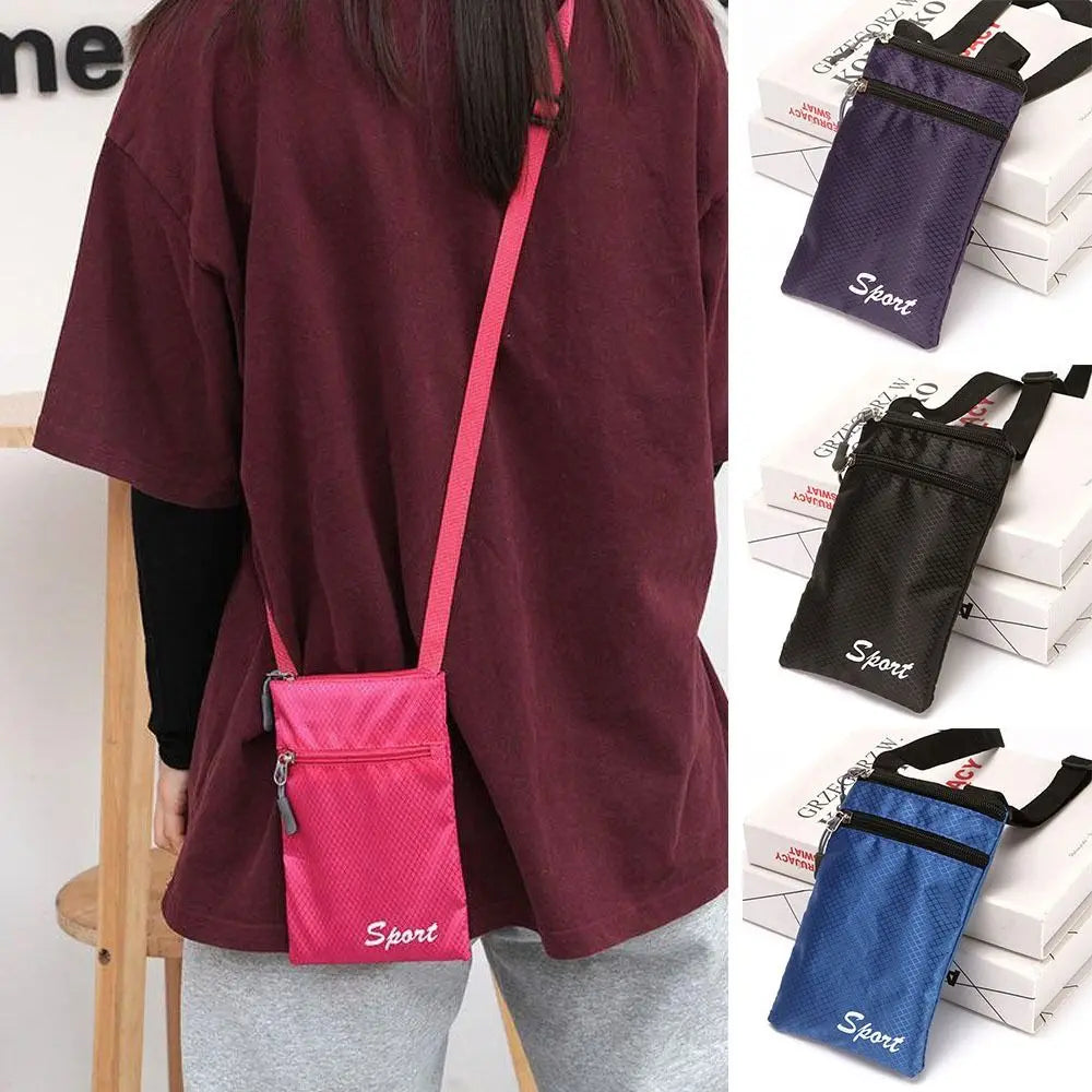 Fashionable Solid Color Phone Bag Square Simple Shoulder Bag Crossbody Bags Outdoor Hanging Bag Coin Purse Letter Storage Bag