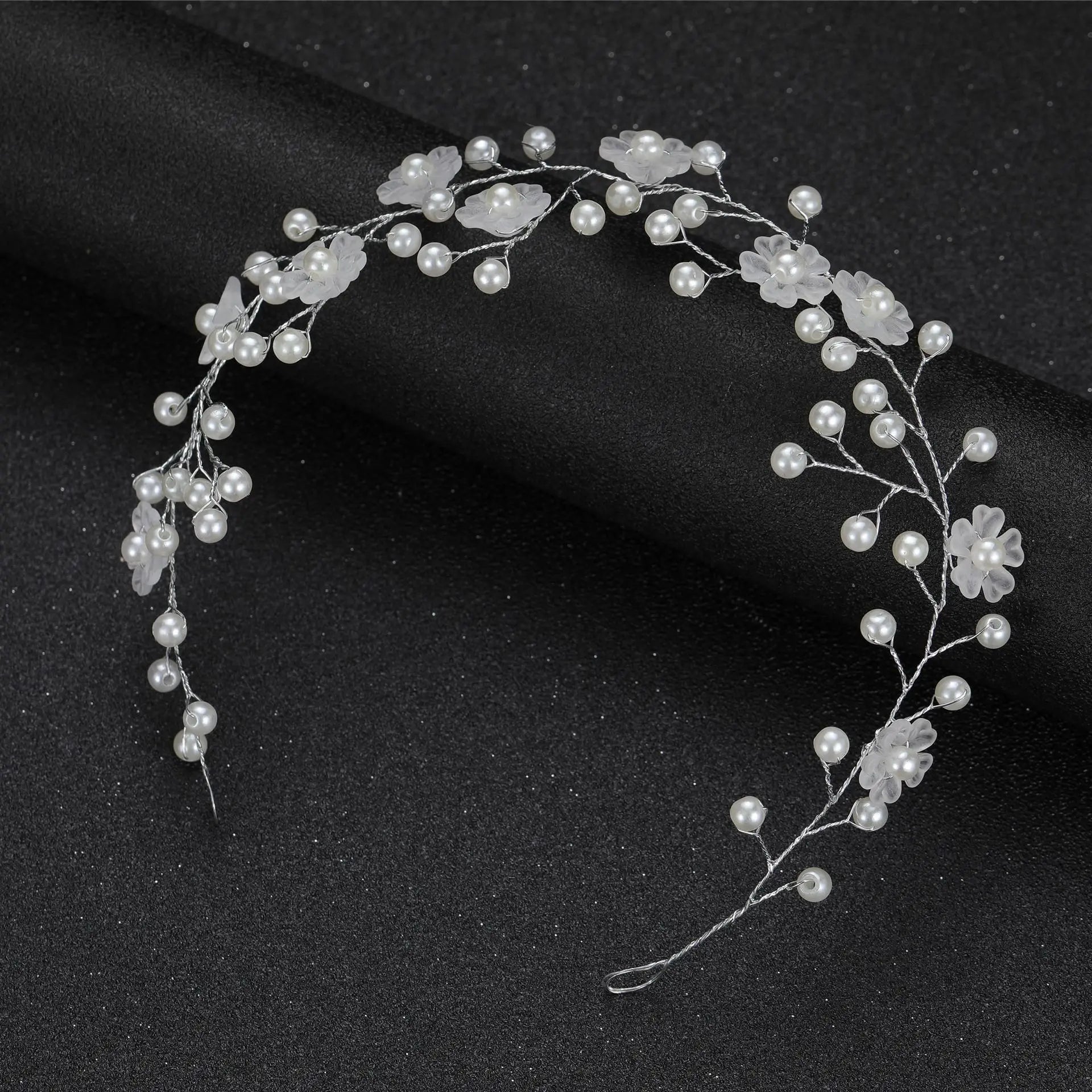DIEZI Elegant Women Hair Accessories Bridal Headband Crystal Pearl Hairband Head Ornament Ladies New Hair Jewelry For Wedding