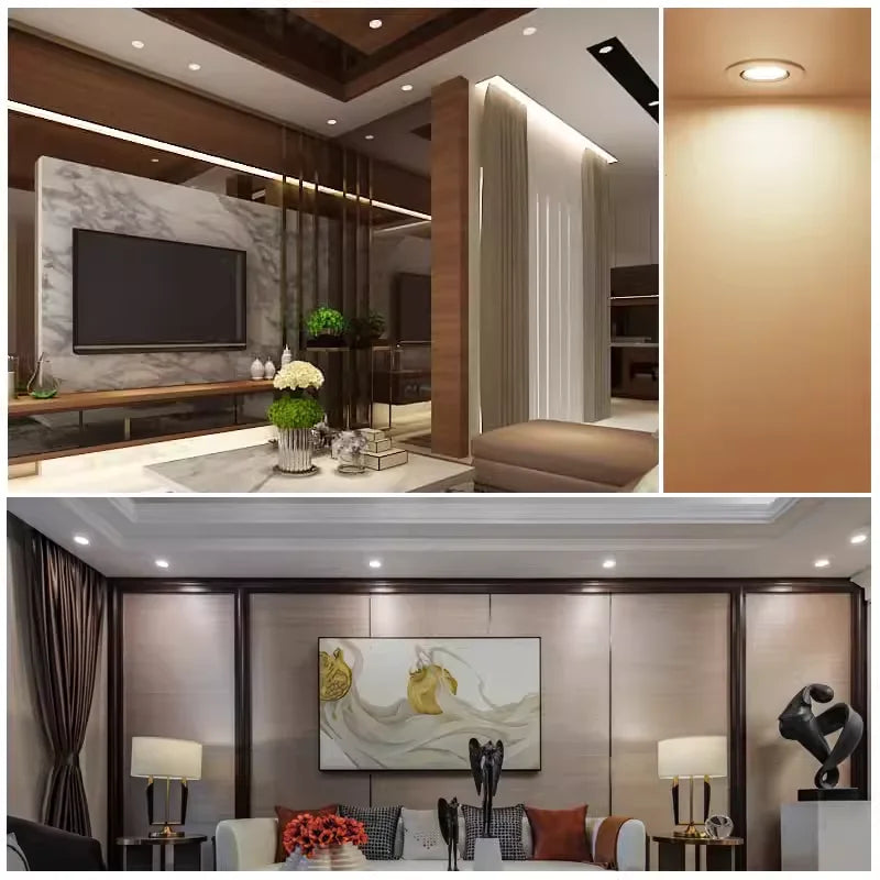 High-performance Embedded LED Downlight Angle Adjustable 5W7W9W12W15W20W COB Anti-Glare Dimmable Ceiling Light Spotlights CRI98