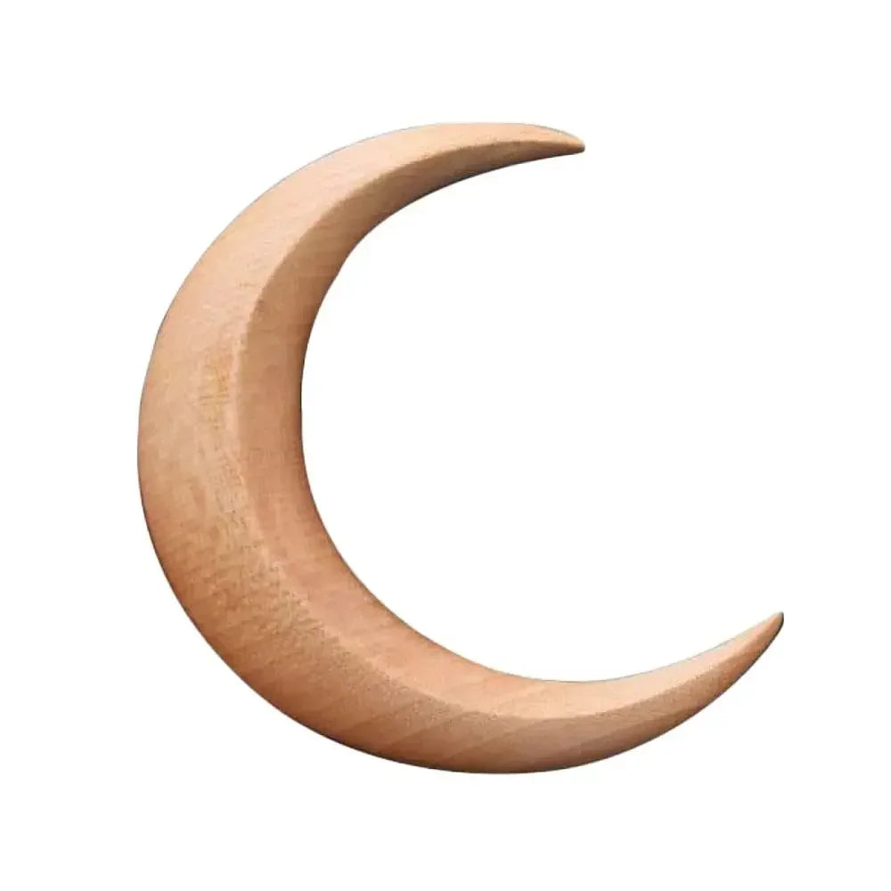 Handmade Wooden Moon Hairpin Crescent Shaped Handcarved Hair Fork Elegant Premium Feel Upper Chord Moon Sandalwood Hair Clip