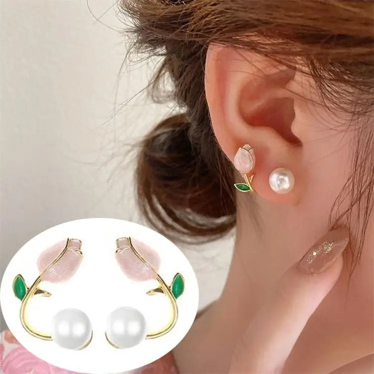 Green Crystal Butterfly Earrings