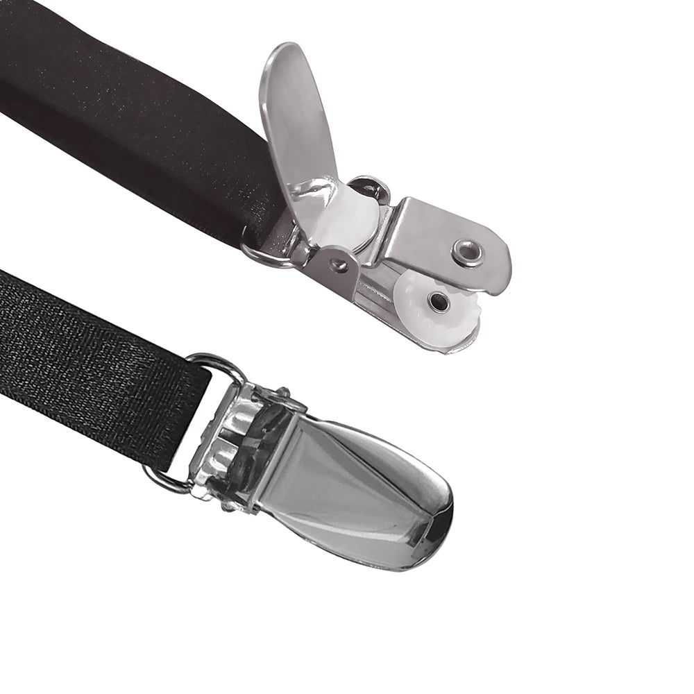 Hot Sale Men Shirt Stays Belt With Non-slip Locking Clips Keep Shirt Tucked Leg Thigh Adjustable Suspender Garters Locking Strap
