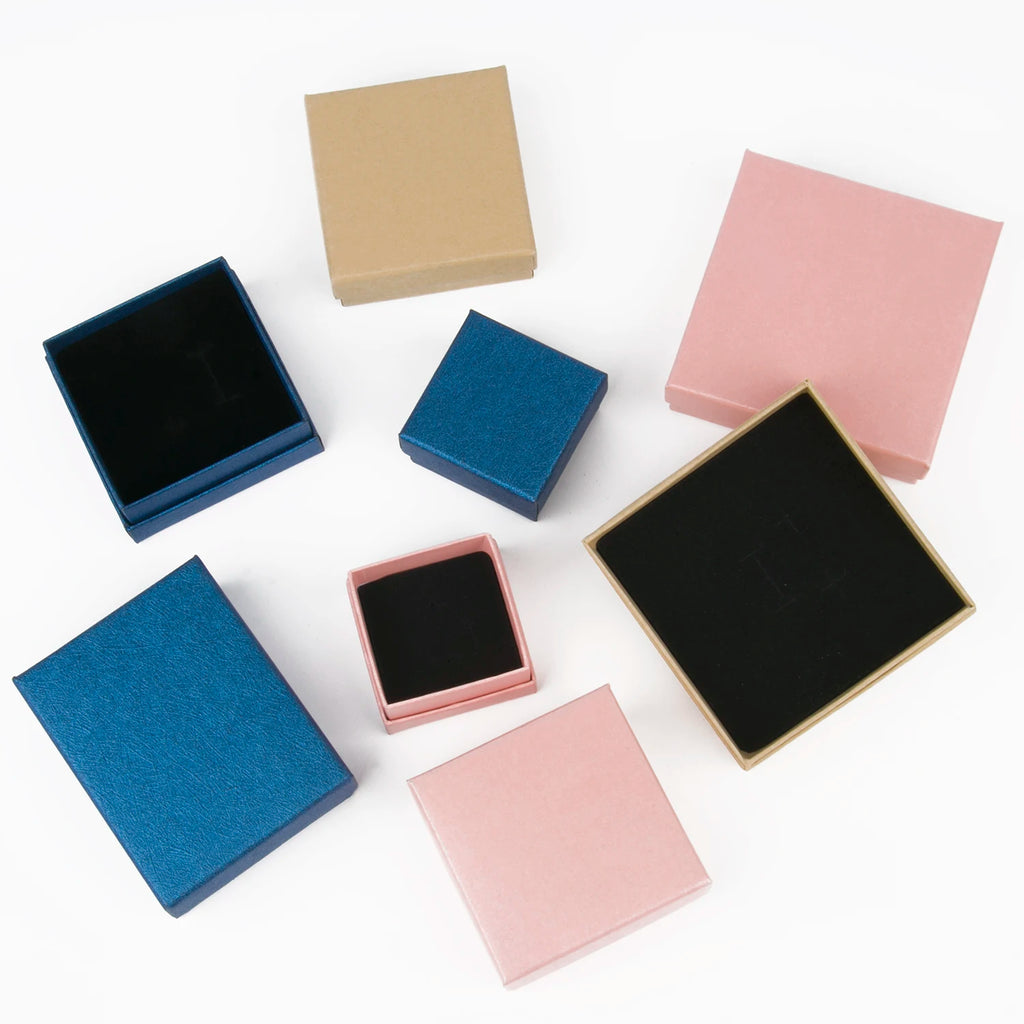 Wholesale 1PC Paper Jewelry Box Bracelet Necklace Ring Earring Box Handmde Kraft Wedding Gifts Packaging Box Jewelry Accessories