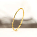 1mm Thin Stackable Ring Stainless Steel Faceted Ring for Women Girl Size 4-10