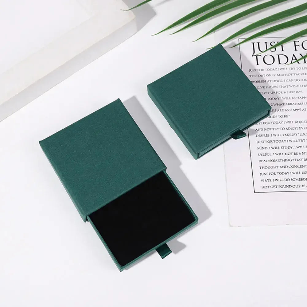 1Pc Thick Kraft Paper Drawer Jewelry Box With Sponge Greet Card for Necklace Bracelet Ring Gift Box Jewelry Packaging Box Joyero