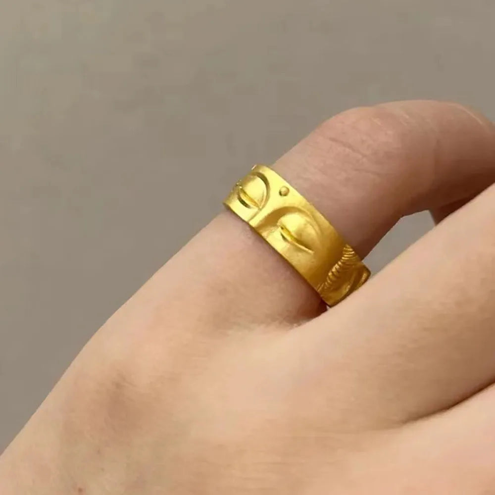 Retro Buddha Rings for Women Men Popular Jewelry Gifts