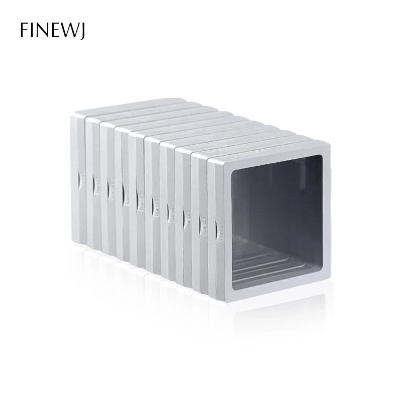 Bulk Lot of 10 PE Film Display Box Ring Earring Jewelry Stand Holder Membrane Case Coin Container Floating Presentation Retainer