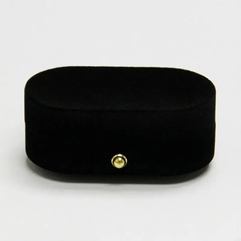 A52E Portable Double Ring Box Velvet Jewelry Ring Box Proposal Engagement Bands Display Holder Wedding Ring Storage for Case