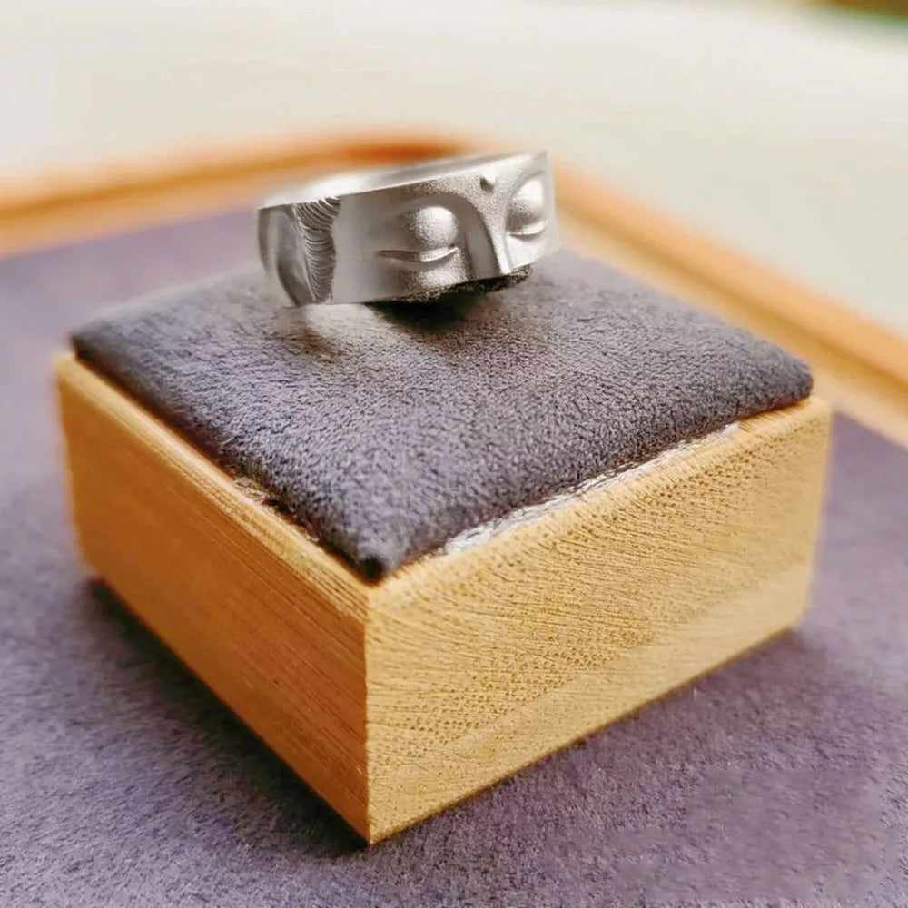Retro Buddha Rings for Women Men Popular Jewelry Gifts