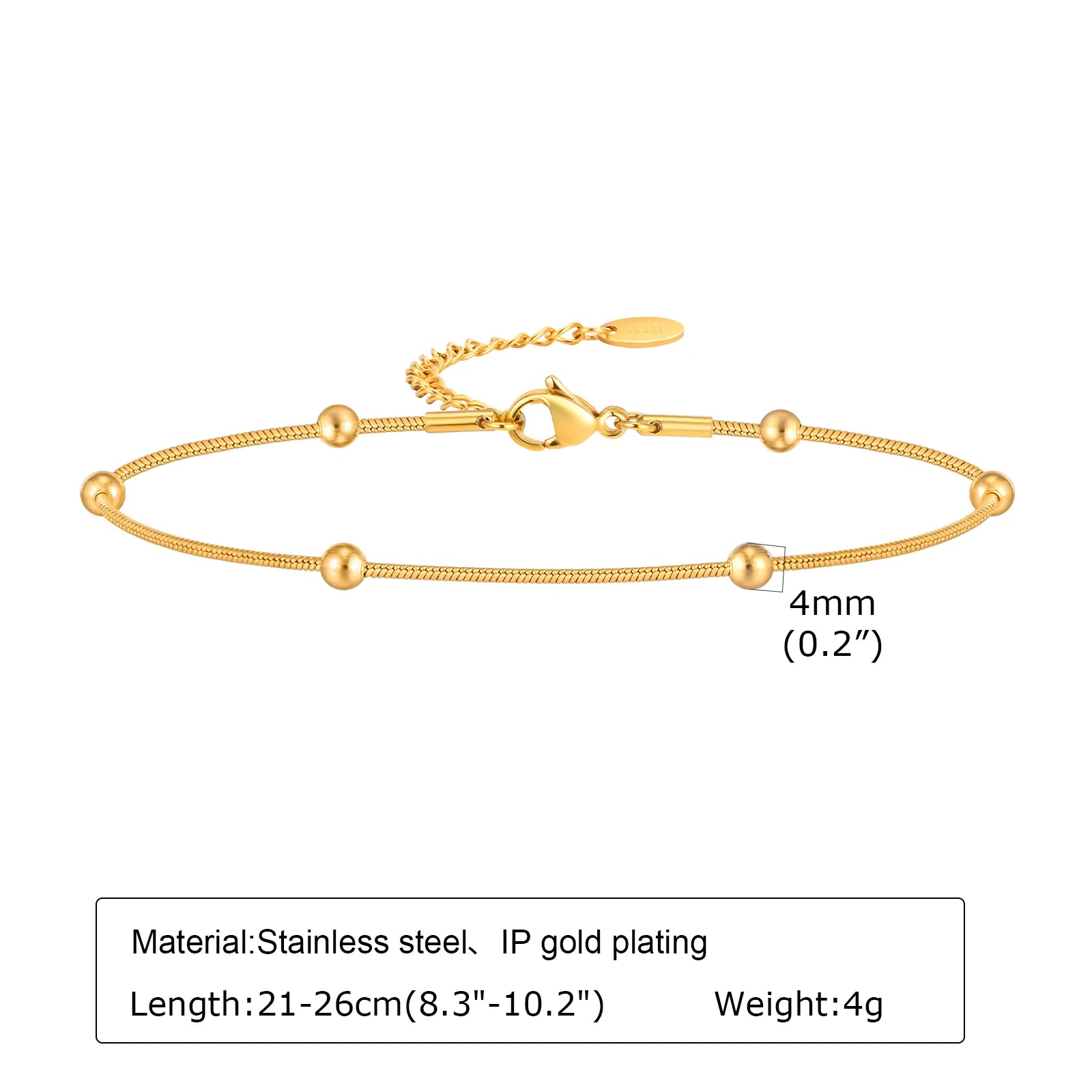 Stainless Steel Lucky Evil Eye Anklet Bracelet for Women, Blue Eye Beaded Chain Foot Anklets Summer Beach Lucky Amulet Gift