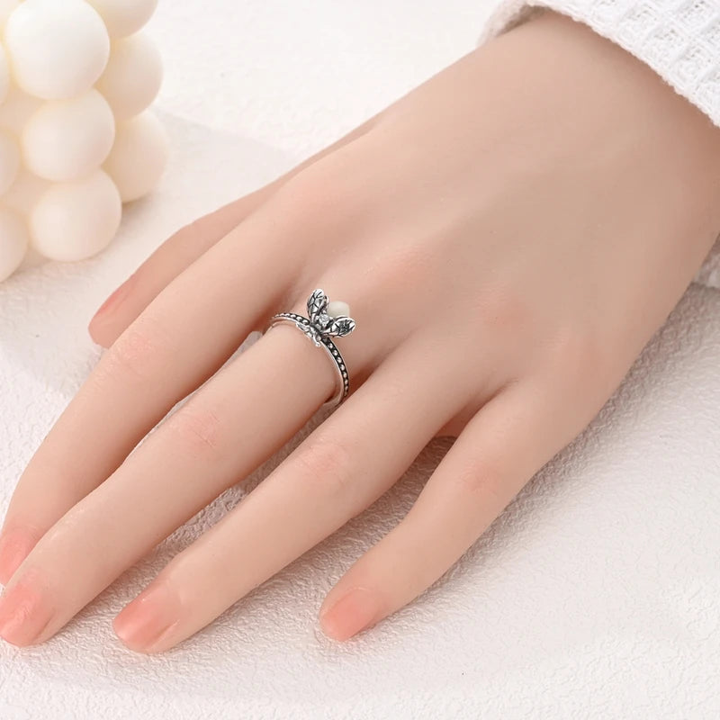 Original 925 Sterling Silver Rings Luminous Firefly Zircon Rings For Women Girls Jewelry Birthday Anniversary Gifts