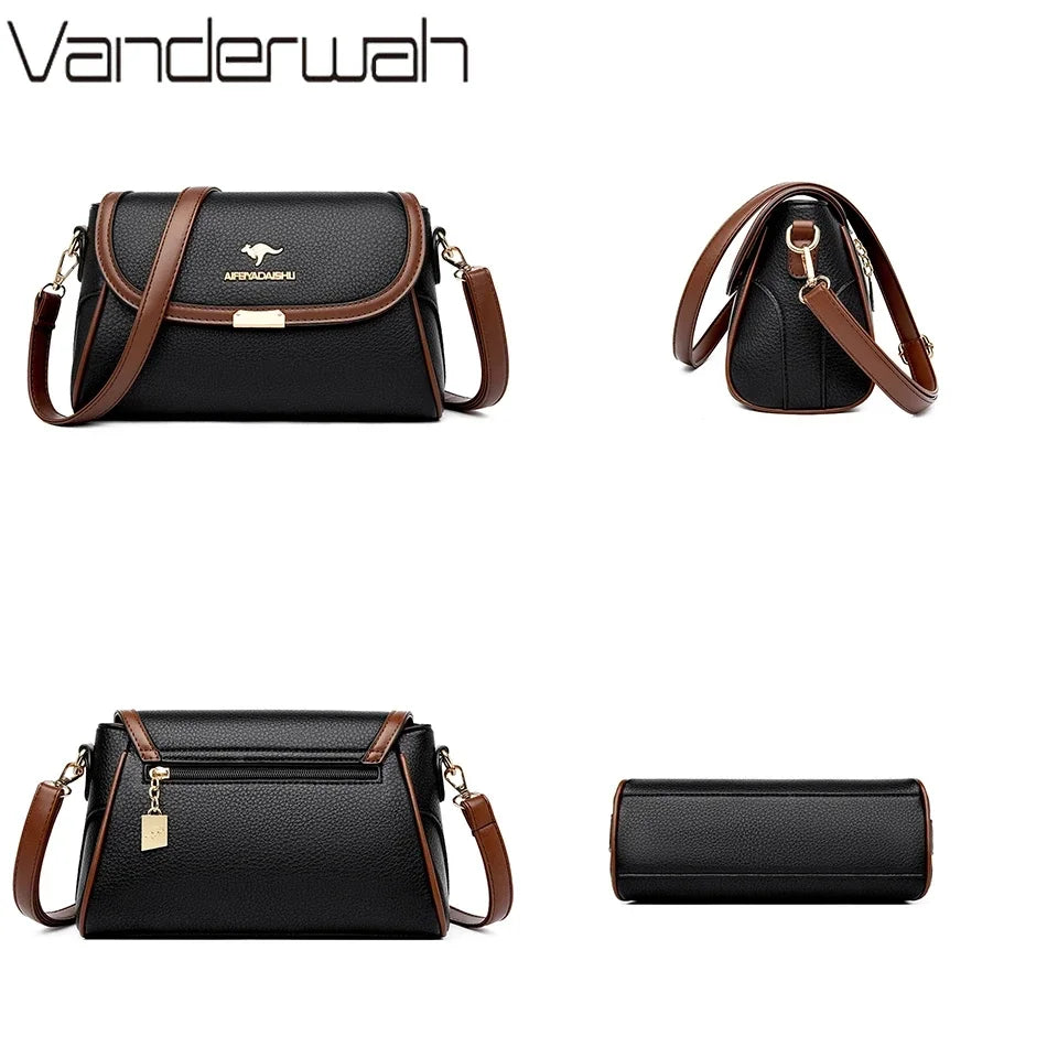 Solid Color Top Quality Leather Small Shoulder Bagsfor Women 2026 Hot Messenger Bags with StrapDesigner Crossbody Bag Sac AMain