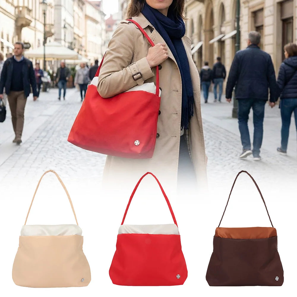 Soft Surface Cloud Shaped Shoulder Bag Nylon Double Strap Crossbody Bags Large Capacity Cloud Shaped Women's Tote Bag