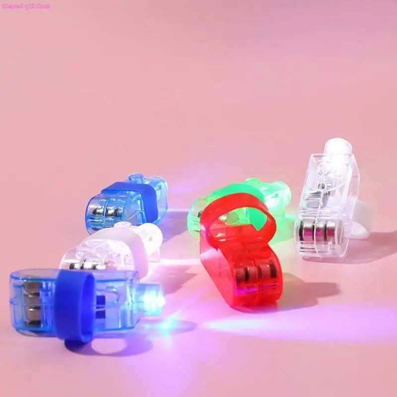 D0JC LED Finger Lights Bright Party Favor Ring Lights 10PCS Traditional Bauble Decor