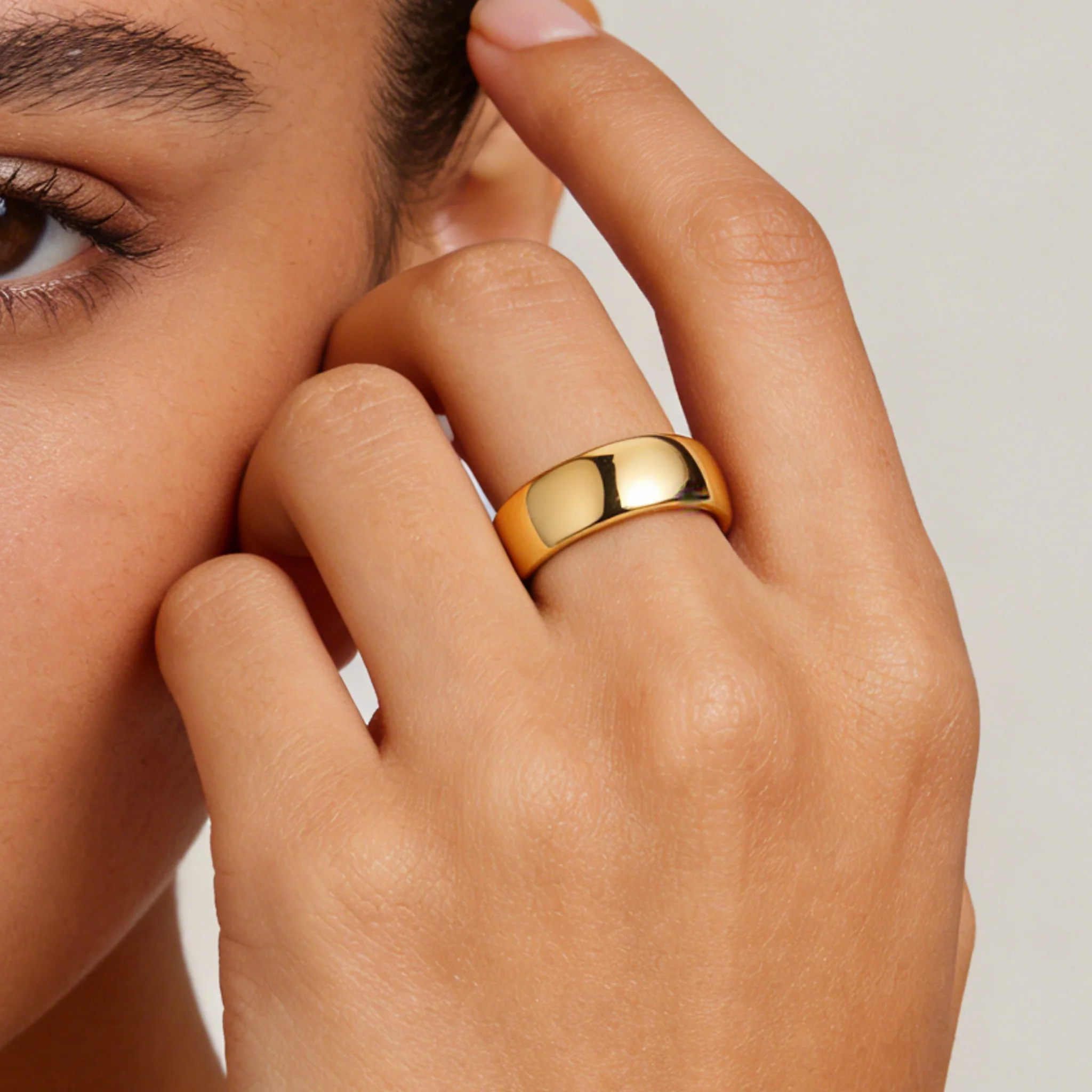 Gold Color Wedding Band Engagement Stainless steel Ring  for Women Men US Sizes 4 5 6 7 8 9 10 11 12 13 14 15 Free Shipping