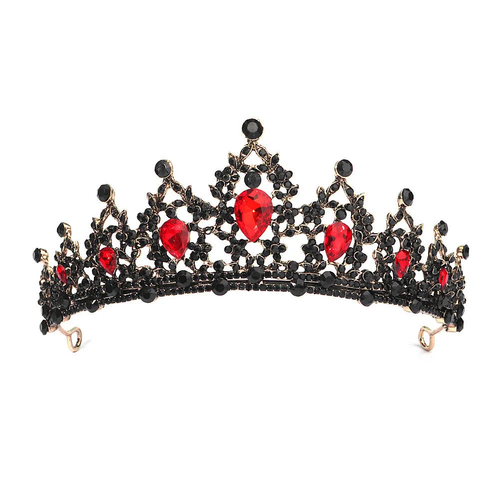 KMVEXO Baroque Vintage Princess Queen Bridal Crown Headwear Crystal Tiara For Women Wedding Crown Hair Dress Accessories