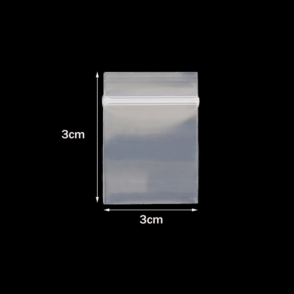 100/300/500Pcs Plastic Transparent Ziplock Bags Food Packaging Jewelry Packing Pouches For Jewelry Display Storage Bag Wholesale