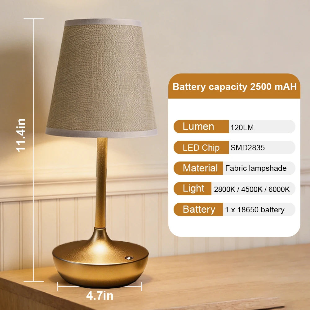 GGBingo Vintage Cloth Table Lampshade New Design Night Light for Bedroom Living Room Side Lighting