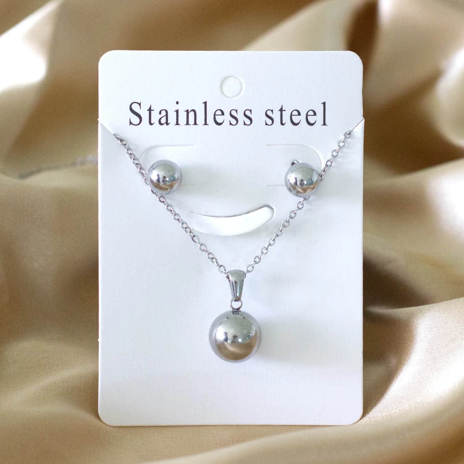 LUXUKISSKIDS Fashion Cubic Love Heart Minimalist Jewelry Set Necklace Earrings Bracelets Stainless Steel Women Party Accessories