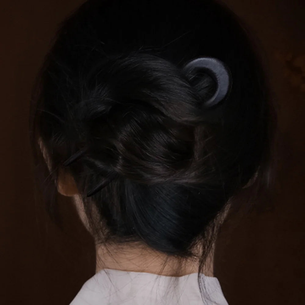 Wooden Hairpins U Shaped Hair Sticks Chinese Hanfu Hair Accessories Simple Sandalwood Hair Bun Chopsticks Girls Retro Jewelry