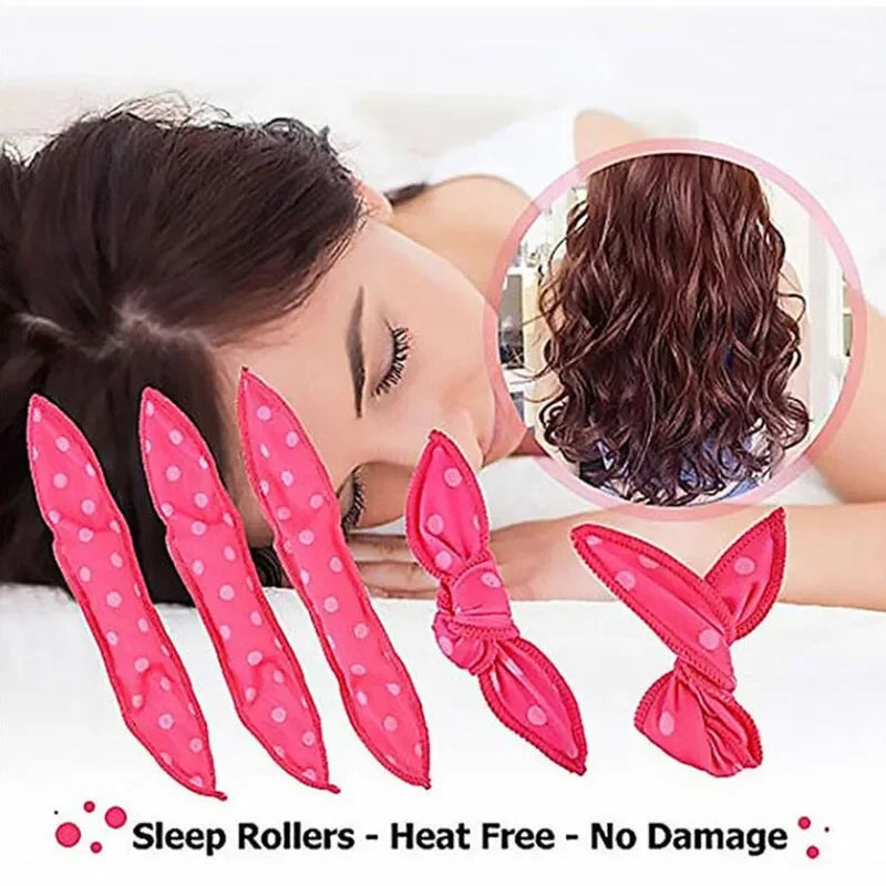 10Pcs/Lot Hair Curlers Soft Sleep Pillow Rollers Set Best Flexible Foam and Sponge Magic Hair Care DIY Hair Styling Tools