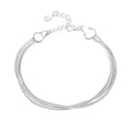 Hot Sale Sexy Beach Multilayer Snake Bones Anklets Foot Chain 925 Sterling Silver Foot Anklet Bracelet For Fashion Women Jewelry