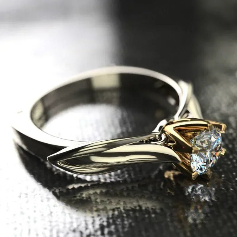 Pure 18K Gold Moissanite Ring for Women with Gemstones Couples Wedding Engagement Jewelry Valentine's Day Anniversary Gift