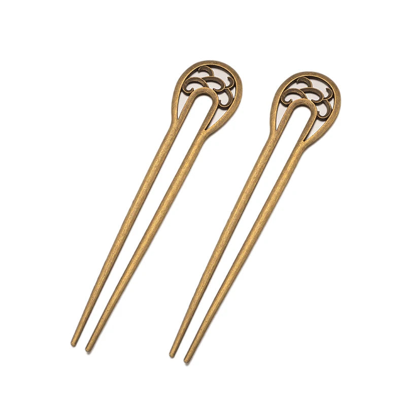1/2Pcs 32.5x157mm Classical U-Shape Hairpins Hair Sticks 2 Prong Womens Girls Hairstyles Decoration Headwear Fashion Accessories