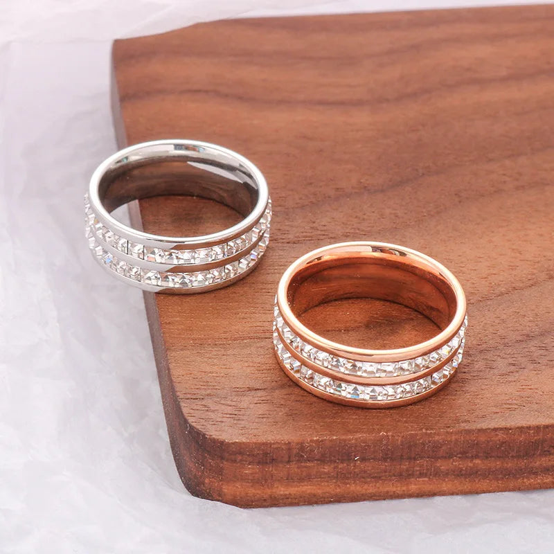 Double Row Zircon Ring
