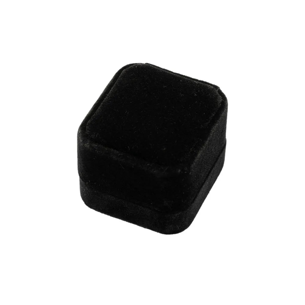 1Pcs Black Velvet Ring Boxes Holder For Proposal Wedding Engagement Earring Jewelry Counter Display Storage Box Wholesale